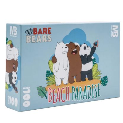 Mabbels Puzzle 100 Parça We Bare Bears Beach Paradise PZL-388937 resmi