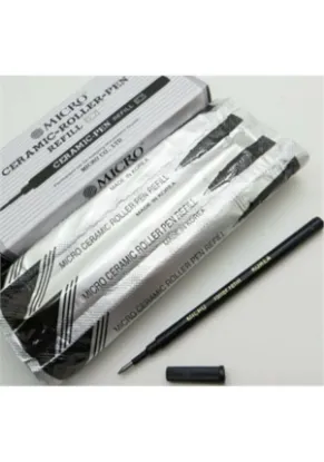 Micro Roller Kalem Yedeği Seramik Siyah (12 Adet) resmi