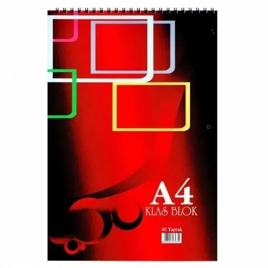 Klas Bloknot Spiralli Çizgili 40 YP A4 (12 Adet) resmi