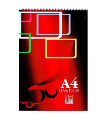 Klas Bloknot Spiralli Kareli 36 YP A4 (12 Adet) resmi