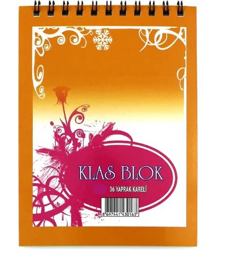 Klas Bloknot Spiralli Kareli No:1 36 YP (24 Adet) resmi