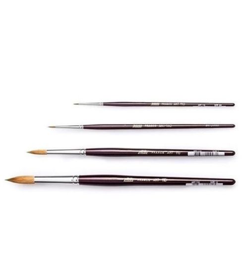 Samur Fırça Sulu Boya Extra Kalem Midilli Kıl 08 (12 Adet) resmi