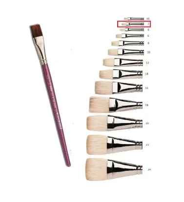 Samur Fırça Extra Yağlı Ve Akrilik Kalem 08 (12 Adet) resmi