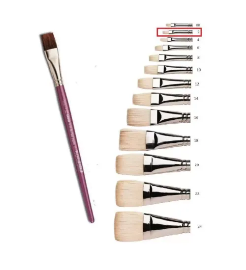 Samur Fırça Extra Yağlı Ve Akrilik Kalem 08 (12 Adet) resmi