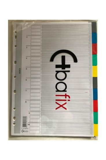 Bafix Seperatör 10 Renkli Plastik A4 resmi