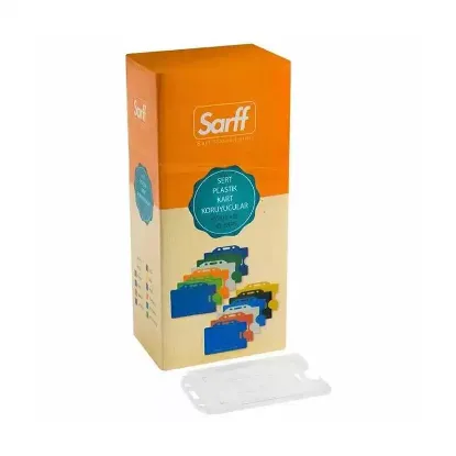 Sarff Kart Kabı Muhafaza Dikey Şeffaf 15323025 (50 Adet) resmi