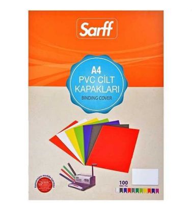 Sarff Cilt Kapağı Plastik Opak A4 160 MIC Kırmızı 15201015 (100 Adet) resmi