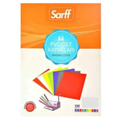 Sarff Cilt Kapağı Plastik Opak A4 160 MIC Beyaz 15201012 (100 Adet) resmi