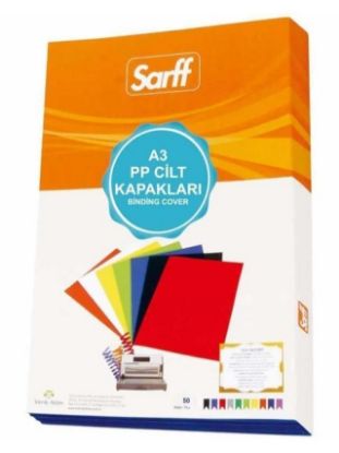 Sarff Cilt Kapağı Plastik Opak A3 450 MIC Mavi 15201128 (50 Adet) resmi
