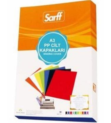 Sarff Cilt Kapağı Plastik Opak A3 450 MIC Şeffaf Buzlu 15201131 (50 Adet) resmi