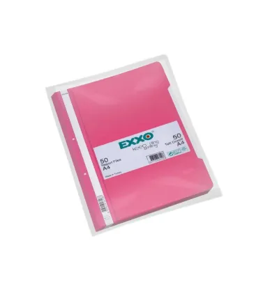 Exxo Telli Dosya Plastik A4 Pembe TT145 (50 Adet) resmi
