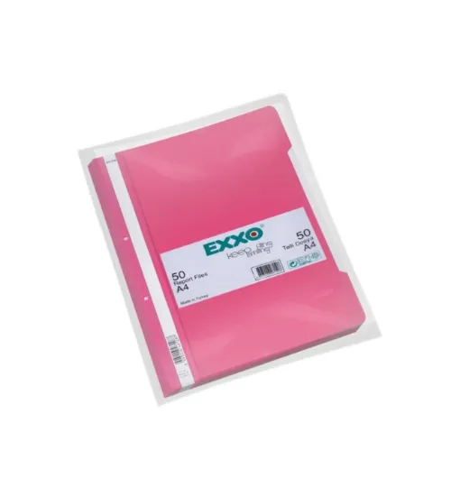 Exxo Telli Dosya Plastik A4 Pembe TT145 (50 Adet) resmi