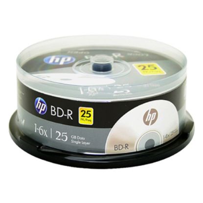 HP Blu-Ray BD-R 6X 25GB 25Li Cake Box Printable resmi
