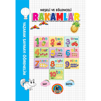 4E Boyama Kitabı Neşeli Ve Eğlenceli Rakamlar Karatay Yayınevi resmi