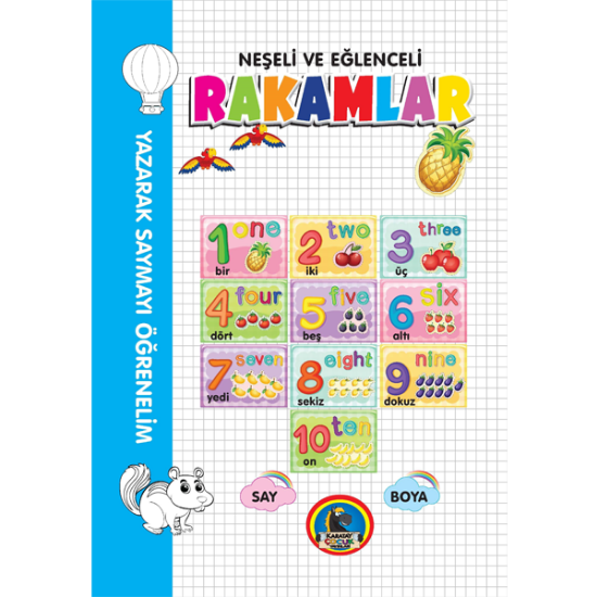 4E Boyama Kitabı Neşeli Ve Eğlenceli Rakamlar Karatay Yayınevi resmi
