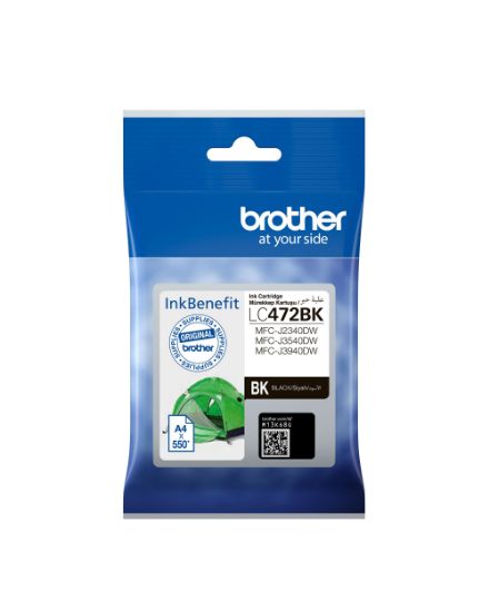 Brother LC472BK Black Siyah 550 Sayfa Kartuş MFC-J2340/J3540/J3940 resmi