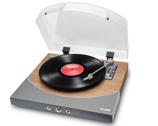 ION Premier LP Bluetooth Hoparlörlü Ahşap Pikap resmi