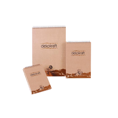 Keskin Color Not Defteri Dekokraft Spiralli Karton Kapak Çizgili 80 YP A6 144201-99 resmi