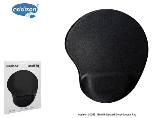Addison 300521 Bileklik Destekli Siyah Mouse Pad resmi