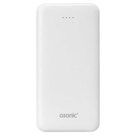 Asonic AS-P10 10000mAh 2*USB Output Powerbank Beyaz Taşınabilir Pil Şarj Cihazı resmi