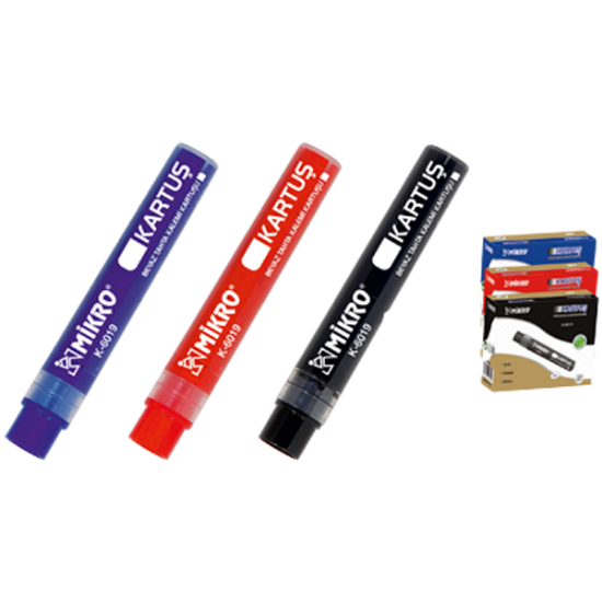 Mikro Tahta Kalemi Kartuşu Siyah K-6019 (24 Adet) resmi