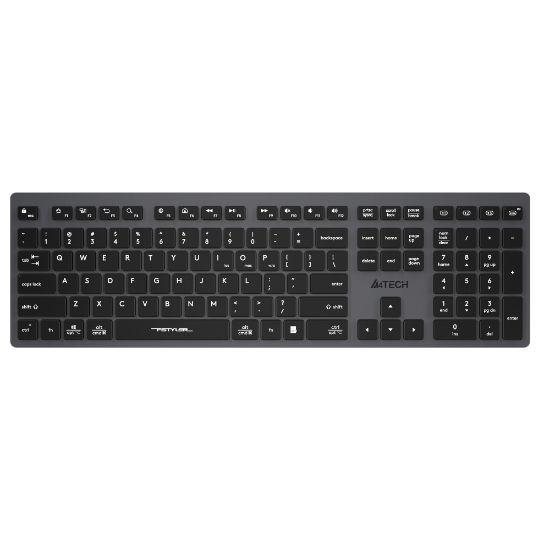 A4 Tech Fstyler FBX50C Gri Bluetooth+2.4G Nano Fn Şarjlı Multimedya Klavye resmi