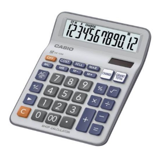 Casio DC-12M-W 12 Hane Masa Üstü Hesap Makinesi resmi