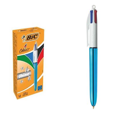 Bic Tükenmez Kalem Shıne 4 Colours Mavi Gövde 12 Lİ 949896 (12 Adet) resmi