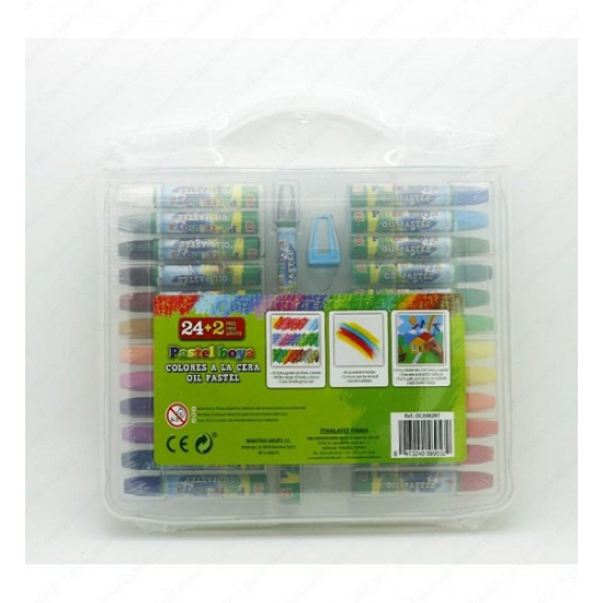 Alpino Pastel Boya Çantalı Tutacaklı Köşeli 24+2 Renk DC008297 resmi