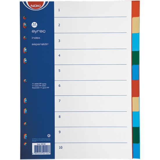 Noki Seperatör 10 Renkli Plastik 59125 resmi
