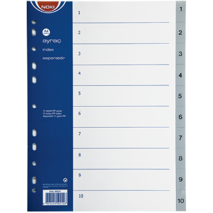 Noki Seperatör 1-10 Rakamlı Plastik A4 59210 resmi