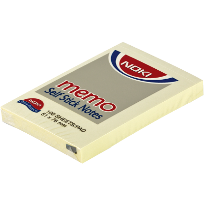 Noki Yapışkanlı Not Kağıdı Memo 100 YP 51x75 Sarı 12006 (12 Adet) resmi