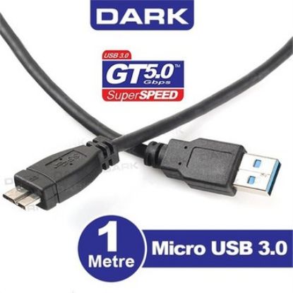 Dark DK-CB-USB3MICROB 1mt USB 3.0 - Micro B Taşınabilir Disk Kablosu resmi