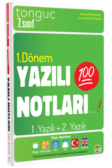 7. Sınıf Yazılı Notları 1. Dönem 1 ve 2. Yazılı Tonguç resmi
