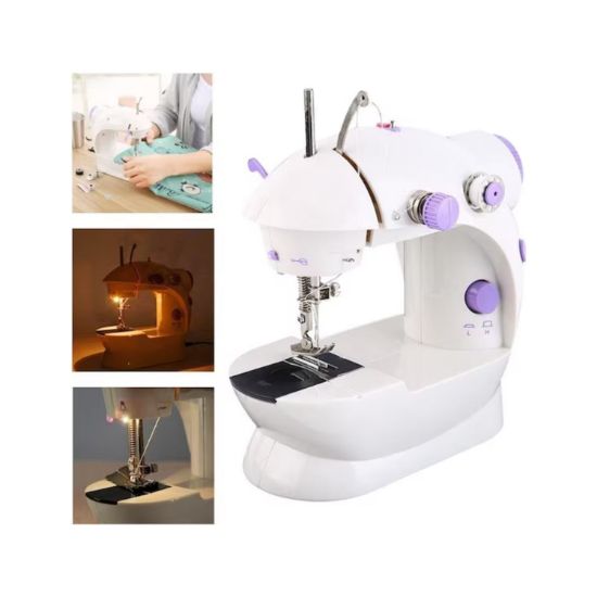 Auhma ASW1 Beyaz Işıklı Mini Ev Dikiş Makinesi Pedallı resmi