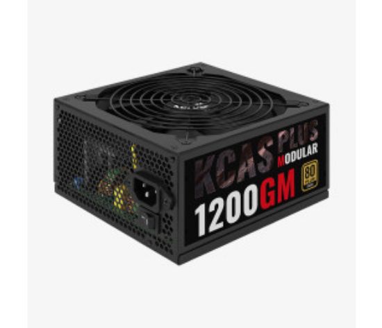 Aerocool-AE KCASP1200GM  KCAS1200GM 1200W 100-240V AC 14cm Fan 80+ Gold Güç Kaynağı resmi