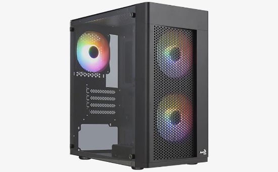 Aerocool-AE HEXFR 400 Hexform 400W 3x120mm FRGB USB 3.0 Mini Tower Kasa resmi