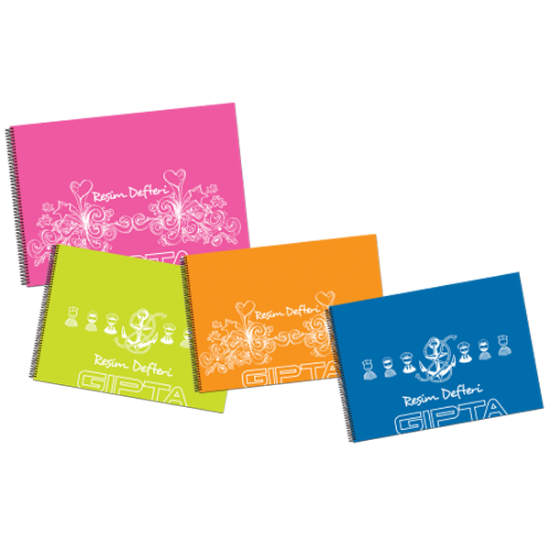 Gıpta Resim Defteri Spiralli Plastik Kapak 25 YP 35x50 1773 (12 Adet) resmi