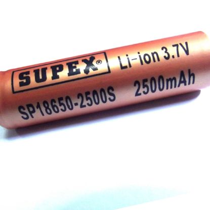 Supex ICR18500-1500MA 3.7V 3C Lityum ion Pil resmi