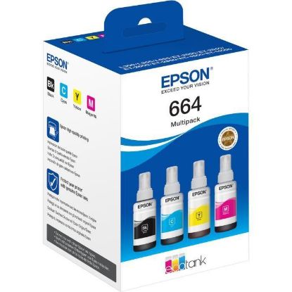 Epson T6646 Cyan/Magenta/Yellow/Black Mavi/Kırmızı/Sarı/Siyah 4lü Multipack Kartuş resmi