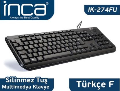 Inca IK-274FU f-usb Multimedya Black Laser Prınt Klavye resmi