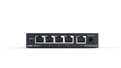 Ruijie-Reyee RG-ES105GD 5 Port 10/100/1000 Mbps Gbit Yönetilemez Switch Çelik Kasa resmi