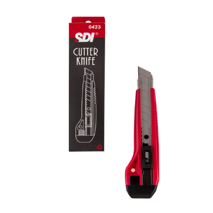 Sdi Maket Bıçağı Geniş Otomatik Kilitlemeli Metal Ağızlı 2 Yedekli 0423 resmi