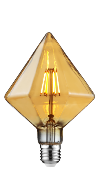 Horoz Pyramıd-6 Rustıc  Led Ampul 6W 2200K Flament resmi