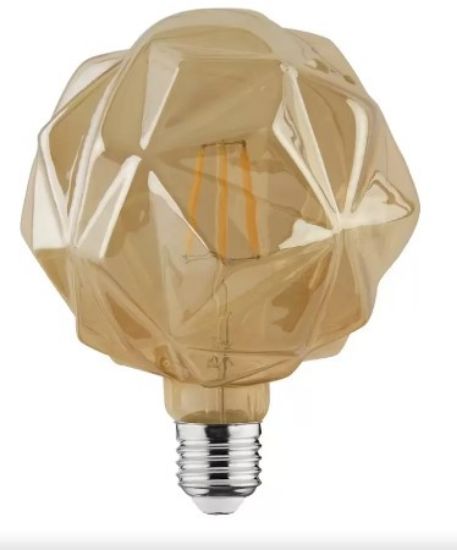 Horoz Crystal-6 Rustıc  Led Ampul 6W 2200K Flament resmi