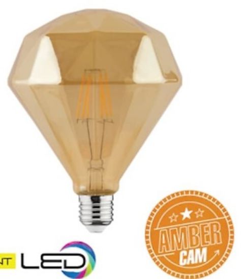 Horoz Dıamond-6 Rustıc  Led Ampul 6W 2200K Flament resmi