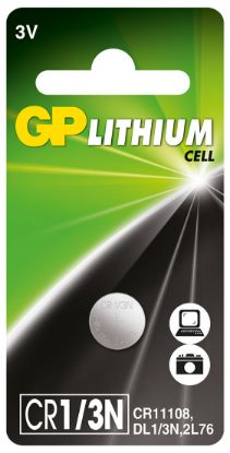 GP GPCR1/3N 3V CR11108-2L76-DL1/3N Lityum Cell Hafıza Düğme Pil Tekli Paket resmi