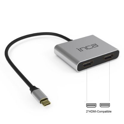 İnca ITPC-4 T Usb C To 2x Hdmı 4K USb 2.0+Pd resmi