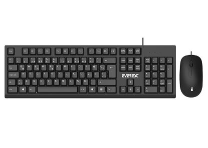 Everest KM-615 Siyah Usb Combo Q Standart Klavye + Mouse Set resmi