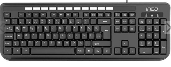 Inca IK-254QU Kablolu Q/USB Multimedya Black Laser Prınt  Klavye (Kablo 1.5mt Uzunluk)  resmi